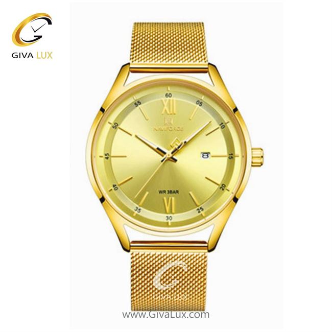 ساعت مچی اورجینال زنانه ناوی فورس|Naviforce|نوی فورس|نیوی فورس طلایی | طلایی| طلایی| کد رفرنس NF3013